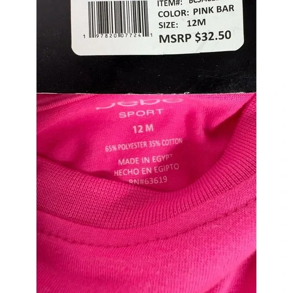 12 month old Bebe ping outfit NWT - Picture 5 of 6